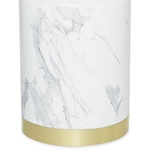 DKNY Mixed Media Marble & Gold Wastebasket